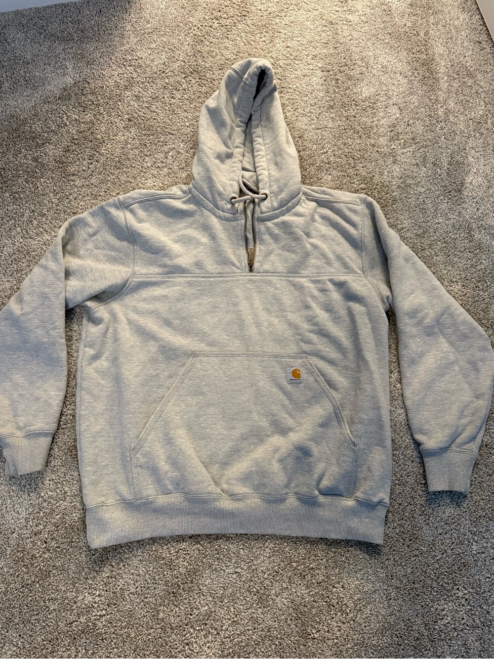 Carhartt Heather Gray Pullover Hooded Sweatshirt